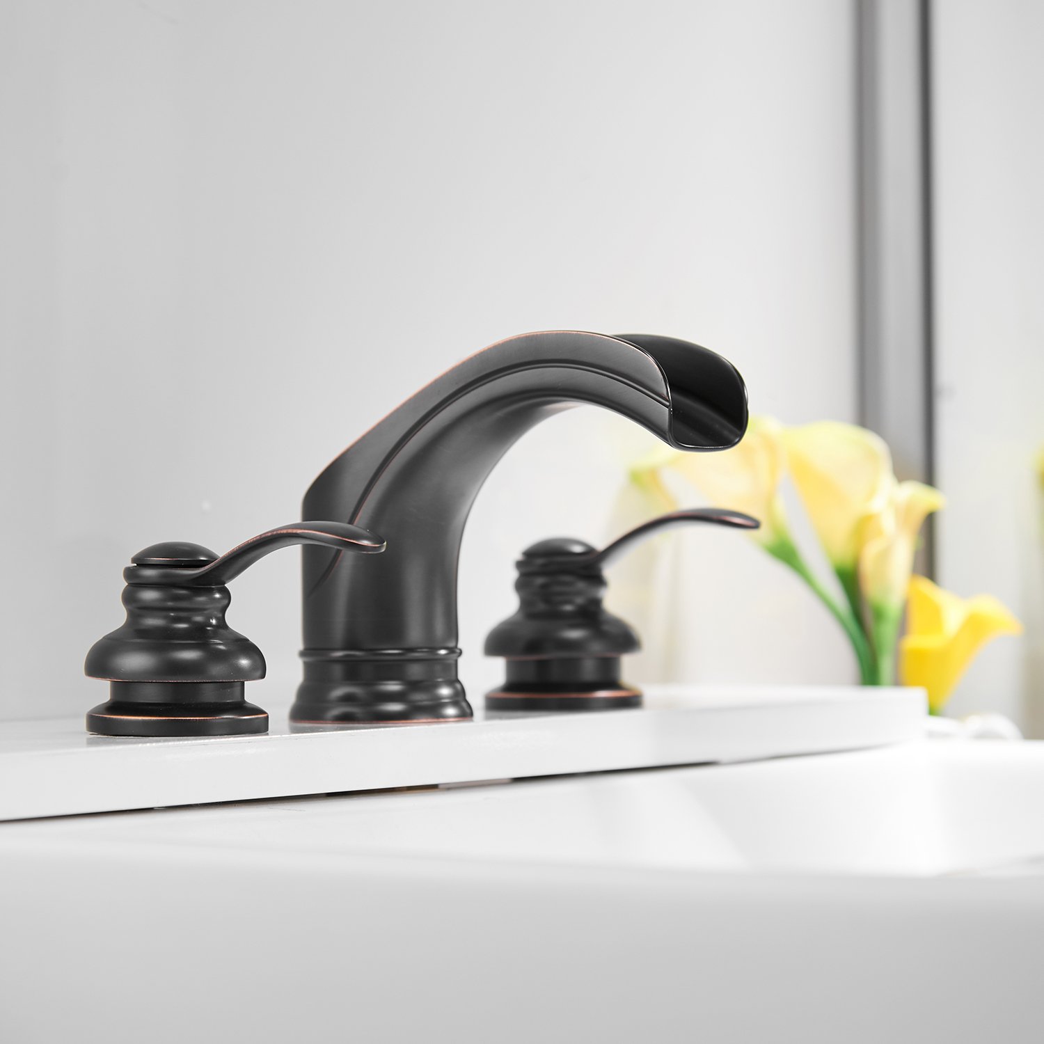 Design therapy——BWE Waterfall Widespread Bathroom Sink ...